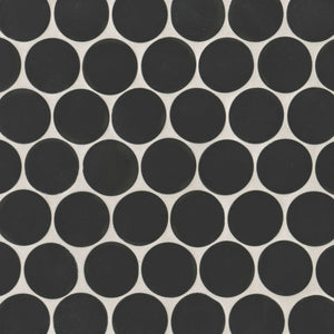 Mikura | 2” Mosaic | Color: Black | Material: Porcelain | Finish: Matte | Sold By: SQFT | Tile Size: 10"x10"x0.25" | Commercial: Yes | Residential: Yes | Floor Rated: Yes | Wet Areas: Yes | AJ-23-205