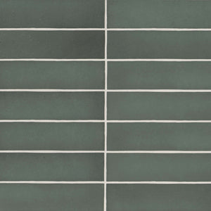 Mikura | Color: Green | Material: Porcelain | Finish: Matte | Sold By: Case | Square Foot Per Case: 5.38 | Tile Size: 2.5"x10"x0.25" | Commercial: Yes | Residential: Yes | Floor Rated: Yes | Wet Areas: Yes | AJ-23-205