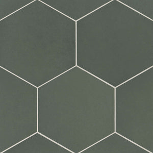 Mikura | Hexagon | Color: Green | Material: Porcelain | Finish: Matte | Sold By: Case | Square Foot Per Case: 10.76 | Tile Size: 10"x10"x0.25" | Commercial: Yes | Residential: Yes | Floor Rated: Yes | Wet Areas: Yes | AJ-23-205