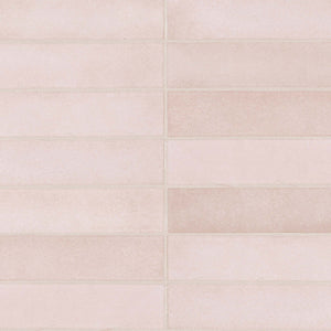 Mikura | Color: Blush | Material: Porcelain | Finish: Matte | Sold By: Case | Square Foot Per Case: 5.38 | Tile Size: 2.5"x10"x0.25" | Commercial: Yes | Residential: Yes | Floor Rated: Yes | Wet Areas: Yes | AJ-23-205