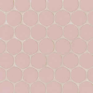 Mikura | 2” Mosaic | Color: Blush | Material: Porcelain | Finish: Matte | Sold By: SQFT | Tile Size: 10"x10"x0.25" | Commercial: Yes | Residential: Yes | Floor Rated: Yes | Wet Areas: Yes | AJ-23-205