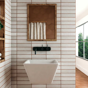 Mikura | Color: White | Material: Porcelain | Finish: Matte | Sold By: Case | Square Foot Per Case: 5.38 | Tile Size: 2.5"x10"x0.25" | Commercial: Yes | Residential: Yes | Floor Rated: Yes | Wet Areas: Yes | AJ-23-205
