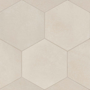 Mikura | Hexagon | Color: Beige | Material: Porcelain | Finish: Matte | Sold By: Case | Square Foot Per Case: 10.76 | Tile Size: 10"x10"x0.25" | Commercial: Yes | Residential: Yes | Floor Rated: Yes | Wet Areas: Yes | AJ-23-205