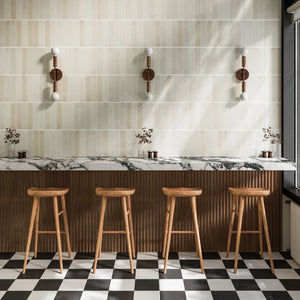 Dion | Color: White | Material: Porcelain | Finish: Gloss | Sold By: SQFT | Tile Size: 2.5"x12"x0.375" | Commercial: Yes | Residential: Yes | Floor Rated: Yes | Wet Areas: Yes | AJ-23-205