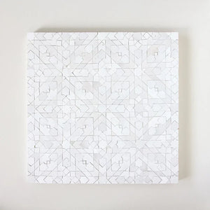 Zellige Mosaic – Star/Square | Color: Snow | Material: Ceramic | Finish: Gloss | Sold By: Case | Square Foot Per Case: 9.88 | Tile Size: 15.4"x15.4"x0.472" | Commercial: Yes | Residential: Yes | Floor Rated: Yes | Wet Areas: Yes | AJ-23-3337-EZR0201-01