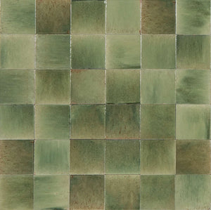 Granada I 4x4 | Gloss | Green | Material: Ceramic | Finish: Gloss | Sold By: SQFT | Tile Size: 4"x4"x0.375" | Commercial: Yes | Residential: Yes | Floor Rated: No | Wet Areas: No | AJ-23-0205
