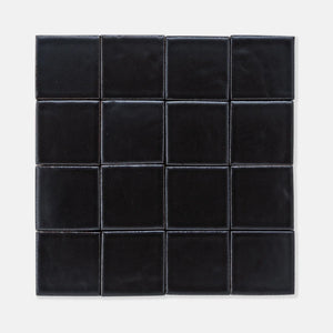 Cast Iron | Color: Black | Material: Porcelain | Finish: Matte | Sold By: SQFT | Tile Size: 4"x4"x0.313" | Commercial: Yes | Residential: Yes | Floor Rated: Yes | Wet Areas: Yes | AJ-23-1301