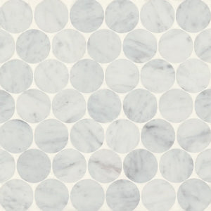 Rembrandt | Mosaic | Color: White | Material: Marble | Finish: Honed | Sold By: SQFT | Tile Size: 11.5"x11.75"x0.375" | Commercial: Yes | Residential: Yes | Floor Rated: Yes | Wet Areas: Yes | AJ-23-205