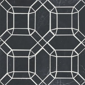Rembrandt | Mosaic | Color: Black | Material: Marble | Finish: Honed | Sold By: SQFT | Tile Size: 11.25"x11.25"x0.375" | Commercial: Yes | Residential: Yes | Floor Rated: Yes | Wet Areas: Yes | AJ-23-205