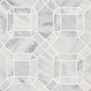 Rembrandt | Mosaic | Color: White | Material: Marble | Finish: Honed | Sold By: SQFT | Tile Size: 11.25"x11.25"x0.375" | Commercial: Yes | Residential: Yes | Floor Rated: Yes | Wet Areas: Yes | AJ-23-205