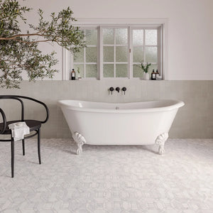 Rembrandt | Mosaic | Color: White | Material: Marble | Finish: Honed | Sold By: SQFT | Tile Size: 11.25"x11.25"x0.375" | Commercial: Yes | Residential: Yes | Floor Rated: Yes | Wet Areas: Yes | AJ-23-205