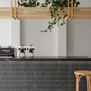 Rembrandt | Mosaic | Color: Black | Material: Marble | Finish: Honed | Sold By: SQFT | Tile Size: 11.75"x12"x0.375" | Commercial: Yes | Residential: Yes | Floor Rated: Yes | Wet Areas: Yes | AJ-23-205