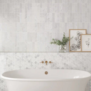 Rembrandt | Mosaic | Color: Creme | Material: Marble | Finish: Honed | Sold By: SQFT | Tile Size: 10.875"x12.125"x0.375" | Commercial: Yes | Residential: Yes | Floor Rated: Yes | Wet Areas: Yes | AJ-23-205