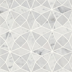 Rembrandt | Mosaic | Color: White | Material: Marble | Finish: Honed | Sold By: SQFT | Tile Size: 10.125"x10.125"x0.375" | Commercial: Yes | Residential: Yes | Floor Rated: Yes | Wet Areas: Yes | AJ-23-205