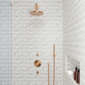 Rembrandt | Mosaic | Color: White | Material: Marble | Finish: Honed | Sold By: SQFT | Tile Size: 10.125"x10.125"x0.375" | Commercial: Yes | Residential: Yes | Floor Rated: Yes | Wet Areas: Yes | AJ-23-205