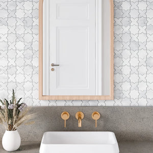 Rembrandt | Mosaic | Color: White | Material: Marble | Finish: Honed | Sold By: SQFT | Tile Size: 12.125"x12.125"x0.375" | Commercial: Yes | Residential: Yes | Floor Rated: Yes | Wet Areas: Yes | AJ-23-205