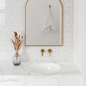 Rembrandt | Mosaic | Color: White | Material: Marble | Finish: Honed | Sold By: SQFT | Tile Size: 12"x12.25"x0.375" | Commercial: Yes | Residential: Yes | Floor Rated: Yes | Wet Areas: Yes | AJ-23-205