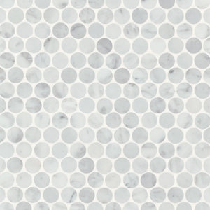 Rembrandt | Mosaic | Color: White | Material: Marble | Finish: Honed | Sold By: SQFT | Tile Size: 11.25"x11.75"x0.375" | Commercial: Yes | Residential: Yes | Floor Rated: Yes | Wet Areas: Yes | AJ-23-205