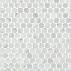 Rembrandt | Mosaic | Color: White | Material: Marble | Finish: Honed | Sold By: SQFT | Tile Size: 11.25"x11.75"x0.375" | Commercial: Yes | Residential: Yes | Floor Rated: Yes | Wet Areas: Yes | AJ-23-205