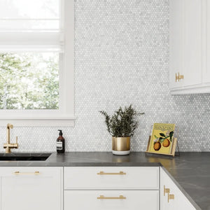 Rembrandt | Mosaic | Color: White | Material: Marble | Finish: Honed | Sold By: SQFT | Tile Size: 11.25"x11.75"x0.375" | Commercial: Yes | Residential: Yes | Floor Rated: Yes | Wet Areas: Yes | AJ-23-205