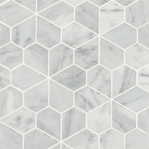 Rembrandt | Mosaic | Color: White | Material: Marble | Finish: Honed | Sold By: SQFT | Tile Size: 9.625"x9.75"x0.375" | Commercial: Yes | Residential: Yes | Floor Rated: Yes | Wet Areas: Yes | AJ-23-205