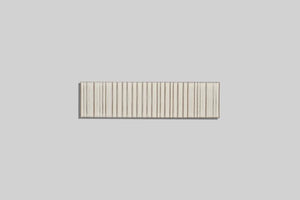Hayashi | Color: Moon | Material: Porcelain | Finish: Ribbed | Sold By: Case | Square Foot Per Case: 13.34 | Tile Size: 2.5"x9"x0.375" | Commercial: Yes | Residential: Yes | Floor Rated: Yes | Wet Areas: Yes | AJ-23-1920