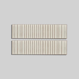 Hayashi | Color: Moon | Material: Porcelain | Finish: Ribbed | Sold By: Case | Square Foot Per Case: 13.34 | Tile Size: 2.5"x9"x0.375" | Commercial: Yes | Residential: Yes | Floor Rated: Yes | Wet Areas: Yes | AJ-23-1920