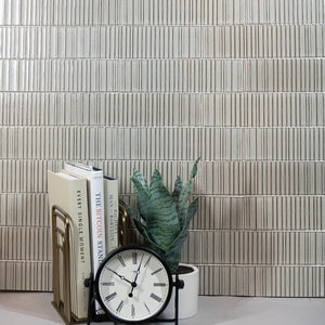 Hayashi | Color: Moon | Material: Porcelain | Finish: Ribbed | Sold By: Case | Square Foot Per Case: 13.34 | Tile Size: 2.5"x9"x0.375" | Commercial: Yes | Residential: Yes | Floor Rated: Yes | Wet Areas: Yes | AJ-23-1920