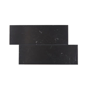 Nero Marquina | Color: Black/White | Material: Marble | Finish: Antique | Sold By: SQFT | Tile Size: 4"x12"x0.375" | Commercial: Yes | Residential: Yes | Floor Rated: Yes | Wet Areas: Yes | AJ-23-0809