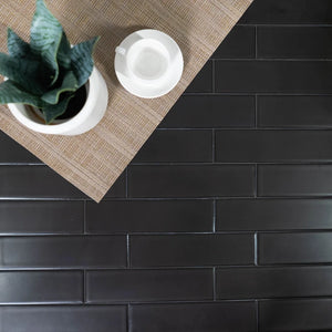 Hayashi | Color: Night | Material: Porcelain | Finish: Matte | Sold By: Case | Square Foot Per Case: 13.34 | Tile Size: 2.5"x9"x0.375" | Commercial: Yes | Residential: Yes | Floor Rated: Yes | Wet Areas: Yes | AJ-23-1920