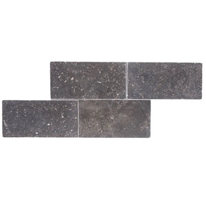 Noir Sully | Color: Charcoal Grey | Material: Limestone | Finish: Honed | Sold By: SQFT | Tile Size: 3"x6"x0.375" | Commercial: Yes | Residential: Yes | Floor Rated: Yes | Wet Areas: Yes | AJ-23-0809