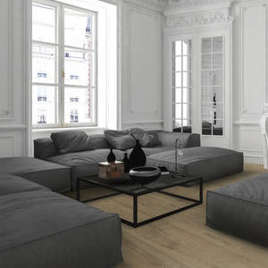 Sorbier | Color: Medium Grey | Material: French Oak  | Finish: Brushed | Sold By: Case | Square Foot Per Case: 10 | Wood Size: 7.5 x 86.5 x 0.625 | Commercial: Yes | Residential: Yes | Floor Rated: Yes | Wet Areas: No