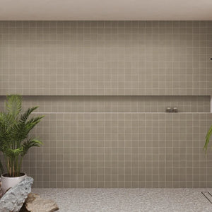 Mojave | Color: Taupe | Material: Porcelain | Finish: Matte | Sold By: SQFT | Tile Size: 4"x4"x0.335" | Commercial: Yes | Residential: Yes | Floor Rated: Yes | Wet Areas: Yes | AJ-23-205