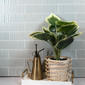 Hayashi | Color: Sky | Material: Porcelain | Finish: Ribbed | Sold By: Case | Square Foot Per Case: 13.34 | Tile Size: 2.5"x9"x0.375" | Commercial: Yes | Residential: Yes | Floor Rated: Yes | Wet Areas: Yes | AJ-23-1920