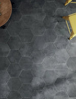 Studio | Hexagon | Color: Charcoal | Material: Porcelain | Finish: Matte | Sold By: SQFT | Tile Size: 10"x11.5"x0.354" | Commercial: No | Residential: Yes | Floor Rated: No | Wet Areas: Yes | AJ-23-1920