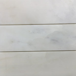 Contessa Bianco | Color: White/Light Grey | Material: Marble | Finish: Honed | Sold By: SQFT | Tile Size: 4"x12"x0.375" | Commercial: Yes | Residential: Yes | Floor Rated: Yes | Wet Areas: Yes | AJ-23-1920