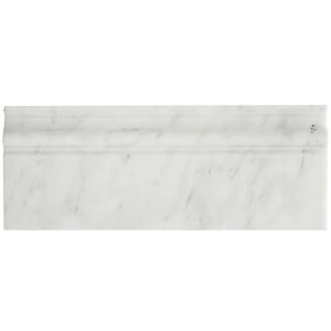 Contessa Bianco | Base Board | Color: White/Light Grey | Material: Marble | Finish: Honed | Sold By: Piece | Tile Size: 4"x12"x0.75" | Commercial: Yes | Residential: Yes | Floor Rated: Yes | Wet Areas: Yes | AJ-23-1920
