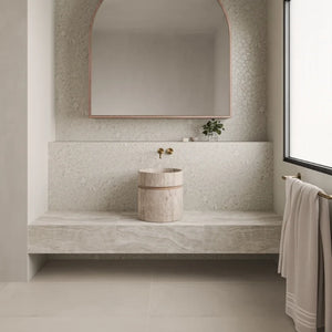 Venetian | Color: Pearl | Material: Porcelain | Finish: Matte | Sold By: Case | Square Foot Per Case: 16 | Tile Size: 24"x48"x0.354" | Commercial: Yes | Residential: Yes | Floor Rated: Yes | Wet Areas: Yes | AJ-23-205