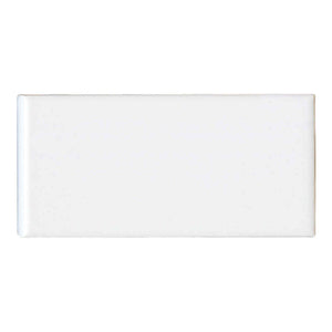 Classic White | Bullnose | Color: Ice White | Material: Ceramic | Finish: Gloss | Sold By: Piece | Tile Size: 3"x6"x0.25" | Commercial: Yes | Residential: Yes | Floor Rated: No | Wet Areas: Yes | AJ-23-205