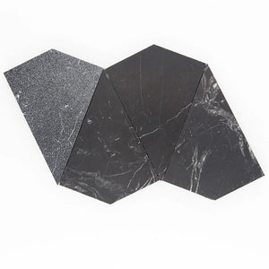Nero Marquina | Arrowhead Mosaic | Color: Black/White | Material: Marble | Finish: Honed | Sold By: SQFT | Tile Size: 12"x12"x0.375" | Commercial: Yes | Residential: Yes | Floor Rated: Yes | Wet Areas: Yes | AJ-23-0809