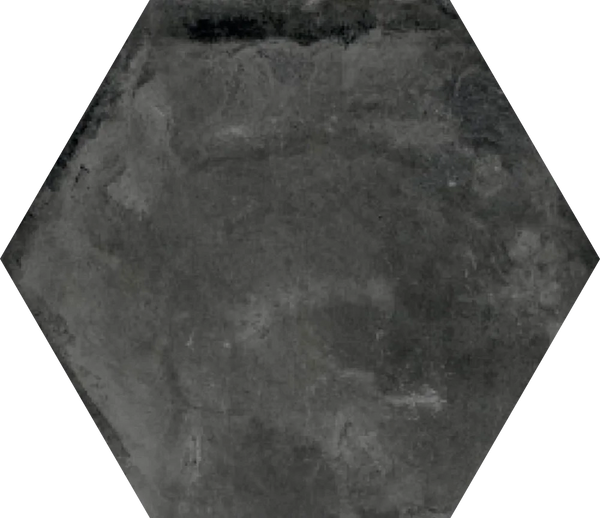 Studio | Hexagon | Color: Charcoal | Material: Porcelain | Finish: Matte | Sold By: SQFT | Tile Size: 10"x11.5"x0.354" | Commercial: No | Residential: Yes | Floor Rated: No | Wet Areas: Yes | AJ-23-1920